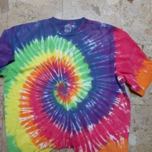TYE DYE TEE SHIRT HELLO 60'S